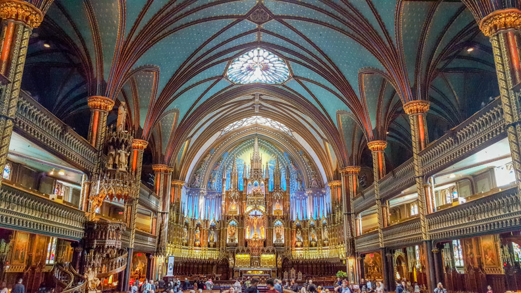 The amazing Notre-Dame Basilica in Montreal. From https://nonstopfromjfk.com